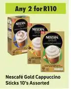 Game Nescafe Gold Cappuccino Sticks Assorted-For 2 x 10's offer