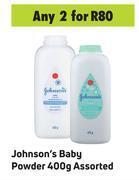 Game Johnson's Baby Powder Assorted-For 2 x 400g offer