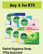 Game Dettol Hygiene Soap Assorted-For 6 x 175g offer