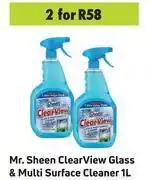 Game Mr Sheen Clear View Glass & Multi Surface Cleaner-For 2 x 1L offer