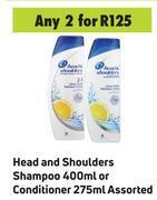 Game Head & Shoulders Shampoo 400ml Or Conditioner 275ml Assorted-For 2 offer
