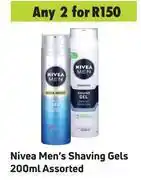Game Nivea Men's Shaving Gels Assorted-For 2 x 200ml offer