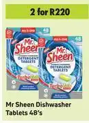 Game Mr Sheen Dishwasher Tablets-For 2 x 48's offer