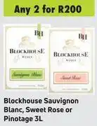 Game Blockhouse Sauvignon Blanc, Sweet Rose Or Pinotage-For 2 x 3L offer