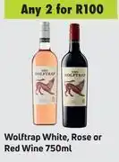 Wolftrap White, Rose Or Red Wine-For 2 x 750ml