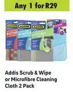 Game Addis Scrub & Wipe Or Microfibre Cleaning Cloth 2 Pack-For Any 1 offer