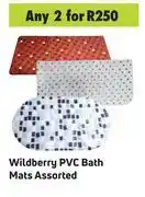 Wildberry PVC Bath Mats Assorted-For 2