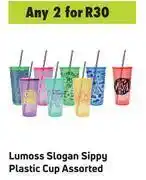 Game Lumoss Slogan Sippy Plastic Cup Assorted-For 2 offer