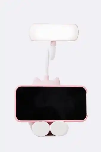 Phone holder with light