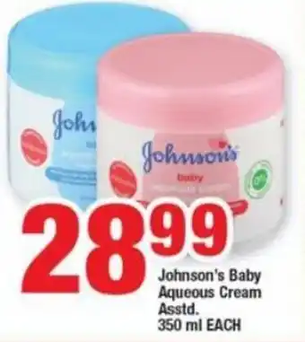 OK Foods Johnson's Baby Aqueous Cream Asstd 350ml offer