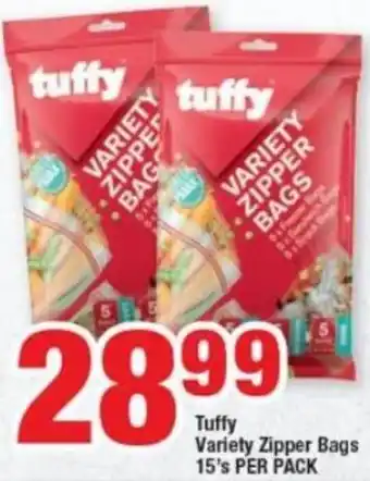 OK Foods Tuffy Variety Zipper Bags 15's offer