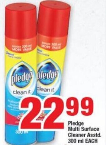 Pledge Multi Surface Cleaner Asstd 300ml