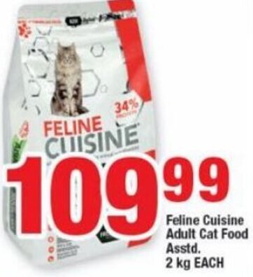 Feline Cuisine Adult Cat Food Asstd 2kg offer at OK Foods