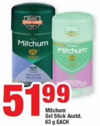 OK Foods Mitchum Gel Stick Asstd 63g offer