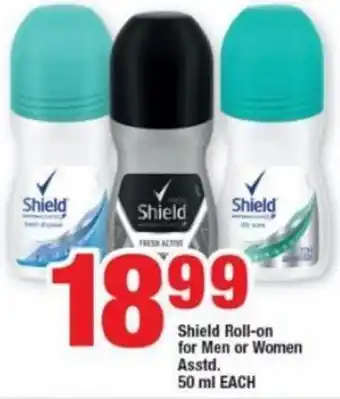 Shield Roll-On for Men or Women Asstd 50ml