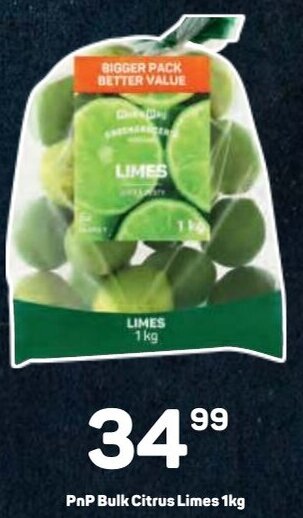 Pick n Pay PnP Bulk Citrus Limes 1kg offer