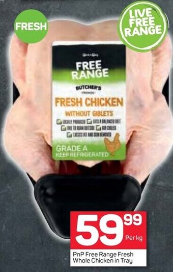 Pick n Pay PnP Free Range Fresh Whole Chicken in Tray offer