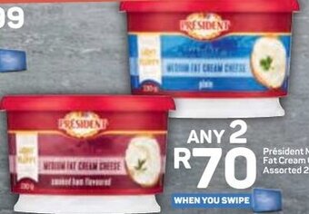 Pick n Pay Président Medium Fat Cream Cheese Assorted 230g offer