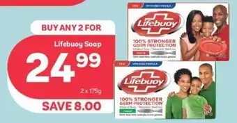 PEP Lifebuoy Soap 2 x 175g offer