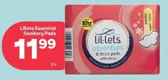 PEP Lil-Lets Essentials Sanitary Pads 8's offer