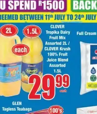 Clover krush fruit juice