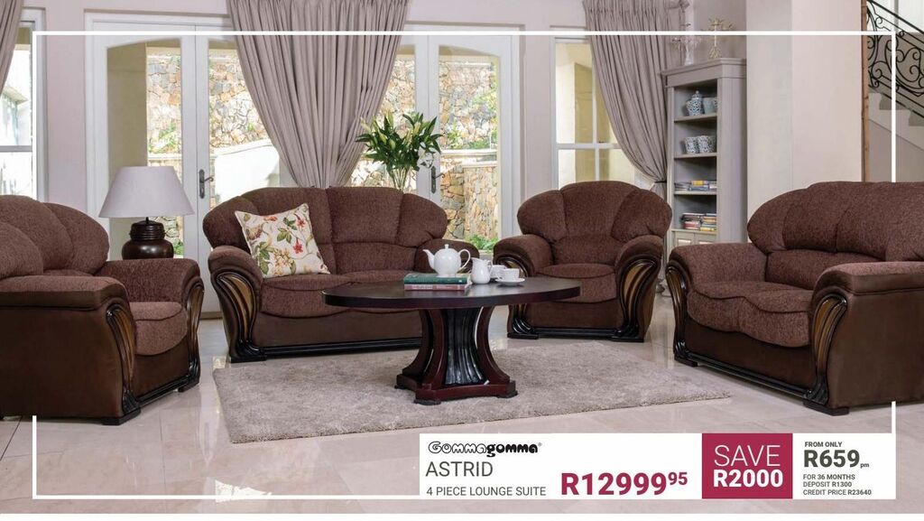 Bradlows Astrid 4 piece lounge suite offer