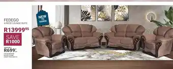 Bradlows Fedego 4 piece lounge suite offer