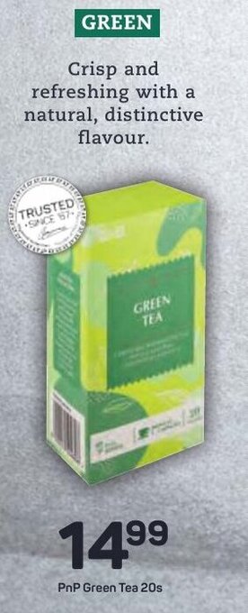 Pick n Pay PnP Green Tea 20s offer