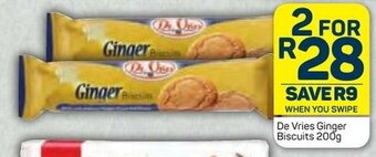 Pick n Pay De Vries Ginger Biscuits 2 x 200g offer