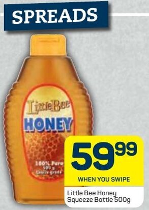 Pick n Pay Little Bee Honey Squeeze Bottle 500g offer