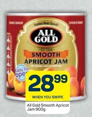 Pick n Pay All Gold Smooth Apricot Jam 900g offer