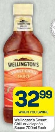 Wellington's Sweet Chilli or Jalapeño Sauce 700ml
