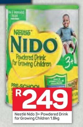 Pick n Pay Nestlé Nido 3+ Powdered Drink for Growing Children 1,8kg offer