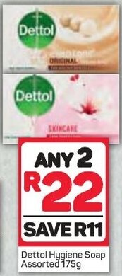 Pick n Pay Dettol Hygiene Soap Assorted 2 x 175g offer