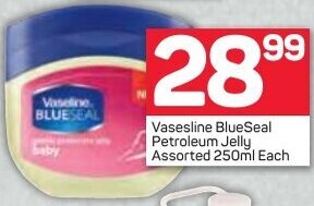 Pick n Pay Vaseline Blueseal Petroleum Jelly Assorted 250ml offer