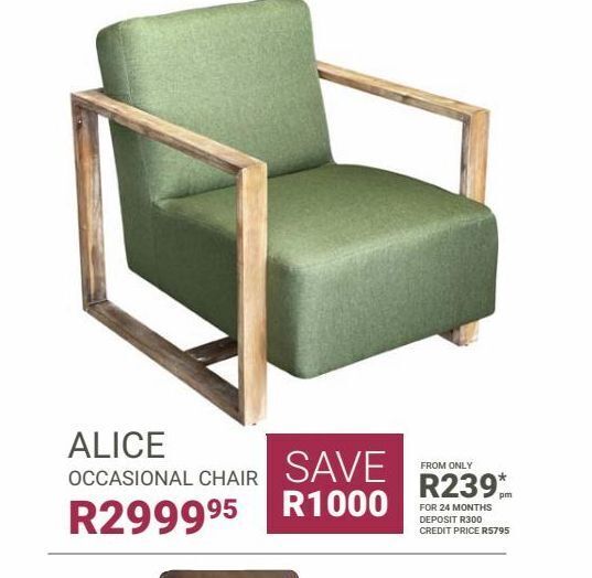 Alice occasional chairs offer at Bradlows
