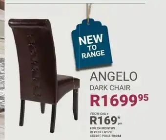 Bradlows Angelo dark chairs offer