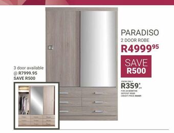 Bradlows Paradiso 2 door robe offer
