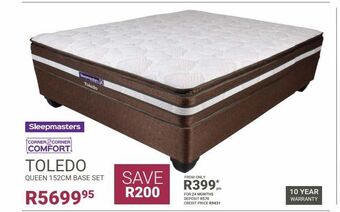 Bradlows Toledo queen 152cm base set offer