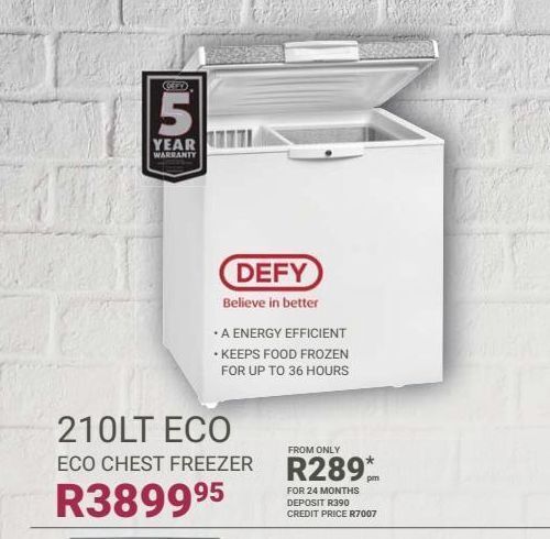 defy 210lt chest freezer