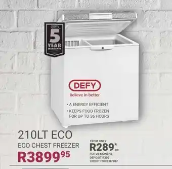 Bradlows Defy 210lt eco chest freezer offer
