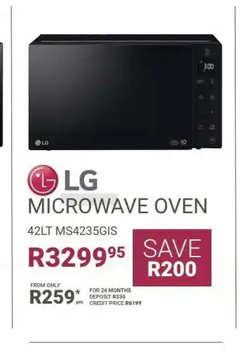 Bradlows Microwave oven lg 42lt ms4235gis offer