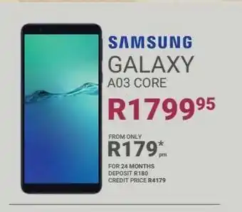 Bradlows Samsung galaxy a03 core offer