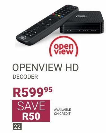 Openview hd decoder offer at Bradlows