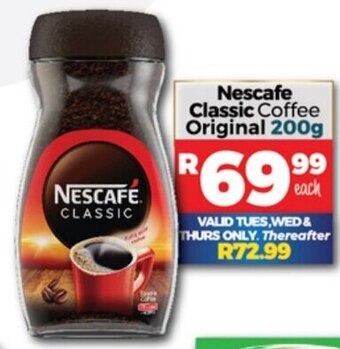 Take 'n Pay Nescafe Classic Coffee Original 200g offer