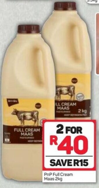 Pick n Pay PnP Full Cream Maas 2kg offer