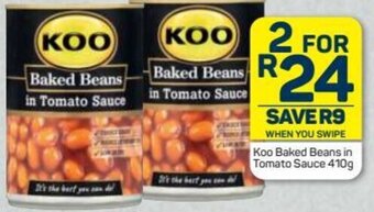 Pick n Pay Koo Baked Beans in Tomato Sauce 410g offer