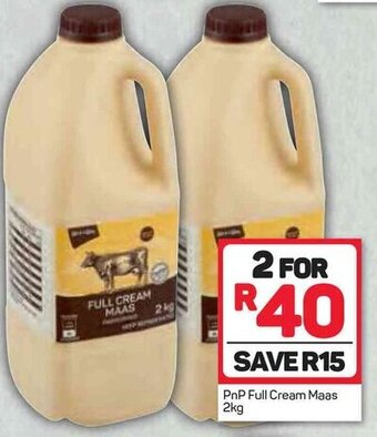 Pick n Pay PnP Full Cream Maas 2kg offer