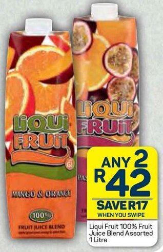 Pick n Pay Liqui Fruit 100% Fruit Juice Blend Assorted 1L offer