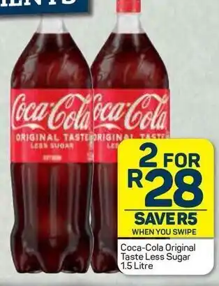 Pick n Pay Coca-Cola Original Taste Less Sugar 2x1,5L offer